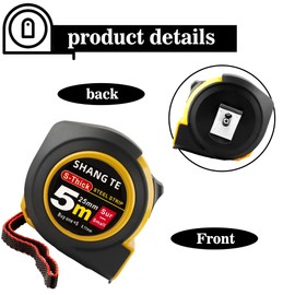 Tape Measure, Measuring Tape, Tape Measure 25 ft, 25-Foot Steel Retractable Metric Tape Measure Body Measuring Tape for Body Measurements, Manual-Locking, for Construction, Carpenter, Designer