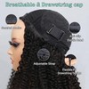 Kinky Curly Half Wig Human Hair 200 Density 3 In