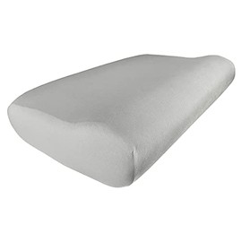 Edda Lux Cover suitable for Pillowise neck support pillow, 55 x 35 cm, dimensionally retaining jersey cushion cover made of 100% cotton, in platinum
