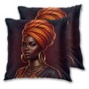Abucaky Pillowcase Set of 2 African American Black Woman Throw