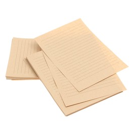 NUOLUX 100Pcs Vintage Kraft A5 Lined Letter Paper Retro Writing Paper for Home Office Stationary