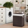 YOUDENOVA Handwoven Laundry Basket Hamper with Removable Liner Bag and