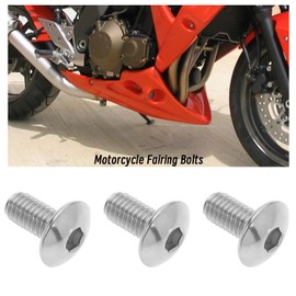 EMSea 20 Stück M6 x 12 mm Motorrad-Befestigungsschrauben Ersatz kompatibel mit Honda kompatibel mit Yamaha Motorrad-Verkleidungsschrauben