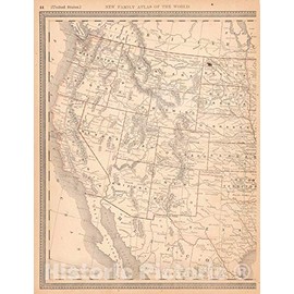 Historic Map - 1890 United States - Vintage Wall Art - 18in x 24in