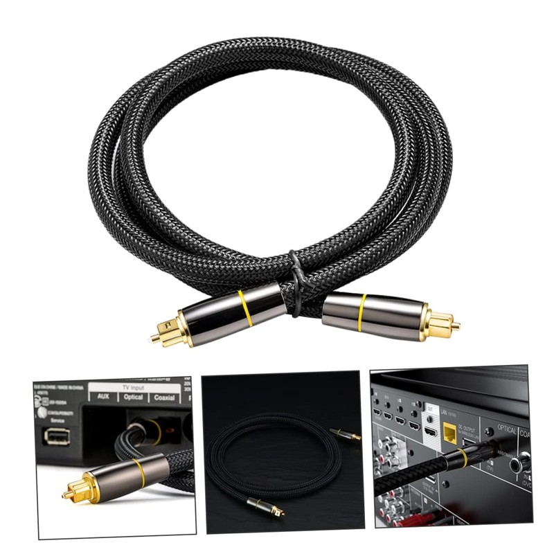 TEHAUX Optical Audio Cable High Density Weaving Mesh Shielding Pure