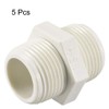 TOP-VIGOR 5Pcs PVC Pipe Fitting Hex Nipple, G3/4 x G3/4