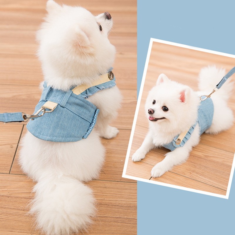 Pet Vest Harness Leash Adjustable Button Design Dog Harness and