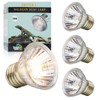 LUCKY HERP 4 Pack 50W UVA UVB Reptile Light Bulbs,