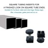 Sourcingmap Leveling Feet 40 x 40mm Square Insert Adjustable Leveler