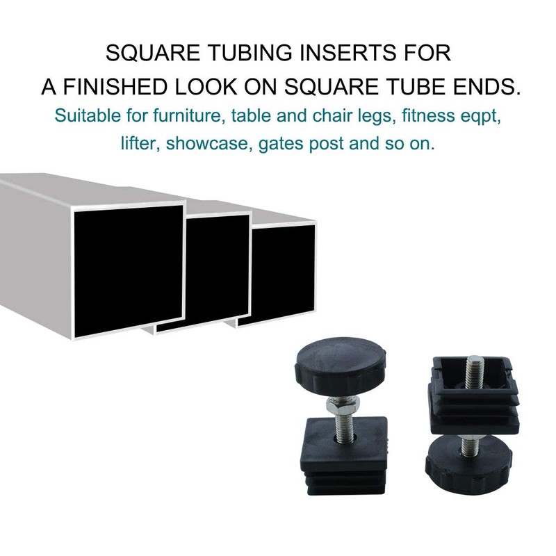 Sourcingmap Leveling Feet 40 x 40mm Square Insert Adjustable Leveler