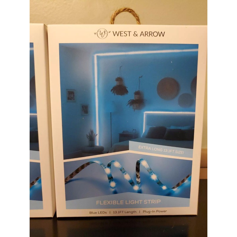 West & Arrow Flexible Light Strip Blue LEDs 13.1ft Length