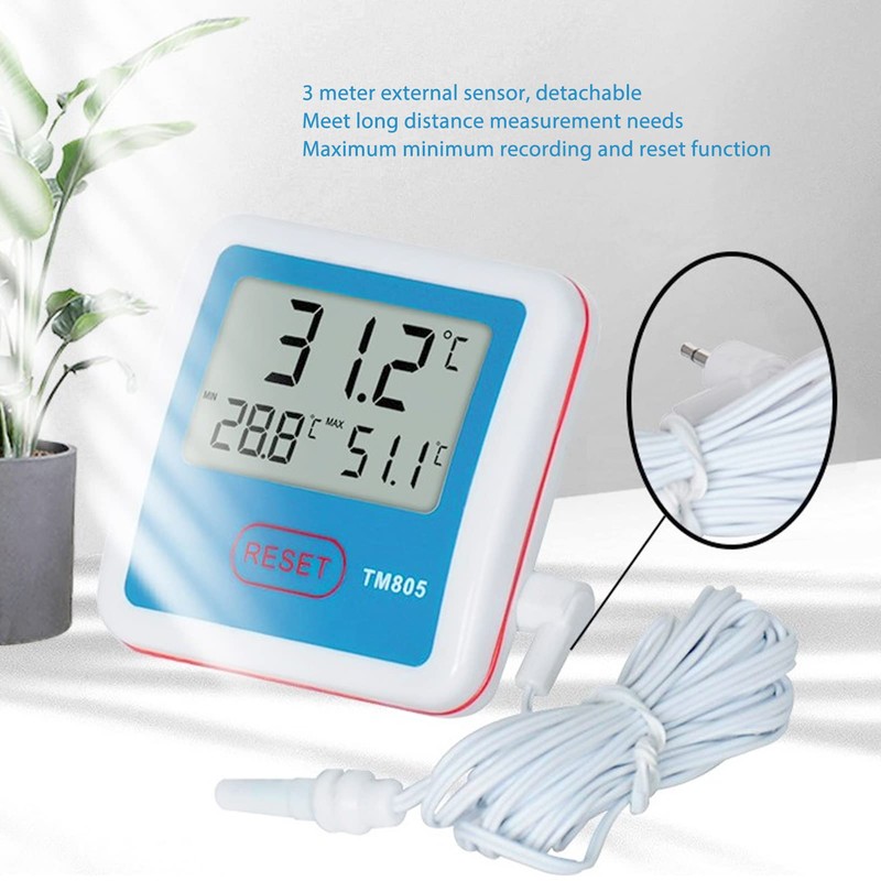 Digital Refrigerator Thermometer Fridge Thermometer, Temperature Meter LCD Display Thermometer