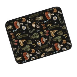 AFYEWKC Car Center Console Cover, Universal Soft Large Neoprene Auto Armrest Seat Box Cover, Funny Car Decor Accessories Fit for Most Cars, Vehicles, SUVs Cute Boho Mushroom