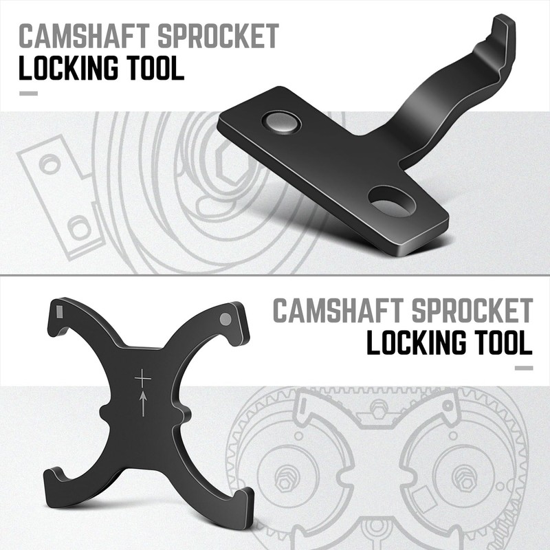 DNA MOTORING 9pcs Engine Timing Tool, Engine Camshaft Belt Timing