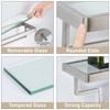 SFGSOWOR Glass Shelves/Shelf Wall Mount 20-in with Towel Bar/Rack Floating