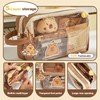 Pencil Case with Zipper,Cartoon Capybara 5 Layers Compartment Clear Pencil