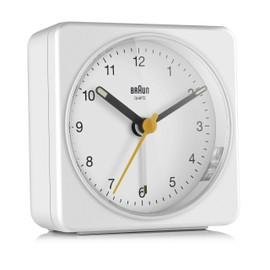 Braun Quartz Alarm Clock Plastic White Normal