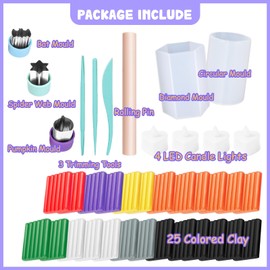 Craft Kits for Kids, Arts and Crafts for Kids Age 8-12, 25 Colors Modelling Clay Lanterns Kit, Arts and Crafts Clay Kit for Boys Girls and Teens Age 6 7 8 9 10 11 12 Year Old, Best Christmas Gifts