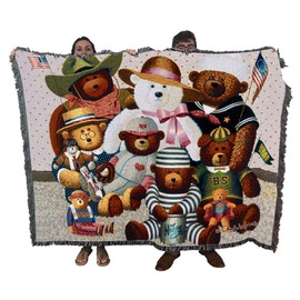 Pure Country Weavers Gangs All Here Blanket by Charles Wysocki - Children's Gift Tapestry Throw Woven from Cotton - Made in The USA (72x54)