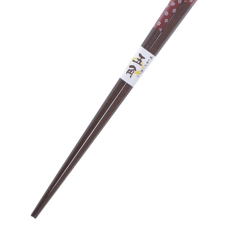 Needle Chopsticks pentagonal Margaret wood (natural wood) Red 28 cm