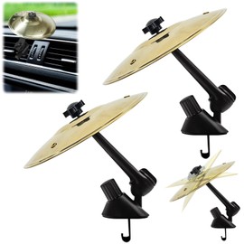 Car Vehicles Interior Decoration Car Crash Cymbal Car Accident Cymbal Air Ventilation Car Accident Drum Kit Musical Instruments Ornaments for All Types of Vehicles (Gold)