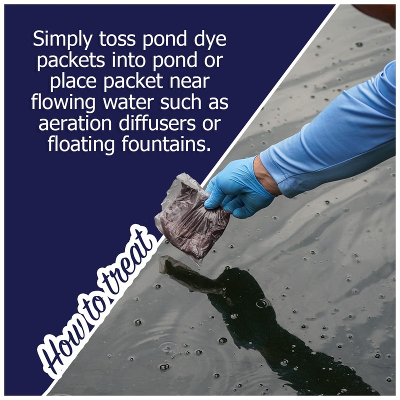 Vivid Blue Pond Dye Packets - 6 Water Soluble Packs