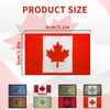 Canada Flag Patch, 8 Pcs Canadian Flag Velcro Patches, Hook