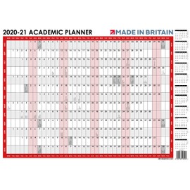2025 Year Wall Planner Starts in January 2025-December 2025 with UK Holidays. MADE IN BRITAIN. Available in Sizes A1, A2 & A3 (A2)
