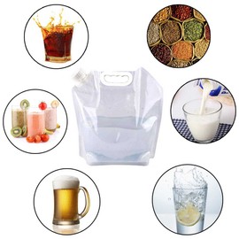 8 x 5L Litres/ 10.6 Gal Collapsible Water Jug Container, Freezable, BPA Free Plastic Water Carrier Tank, Outdoor Folding Water Bag for Sport Camping Riding Mountaineer, Food Grade