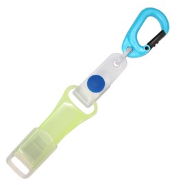 Mono House Safety Whistle & Carabiner Mini [Glow in the Dark & Cap Included] (Sky Blue) Made in Japan
