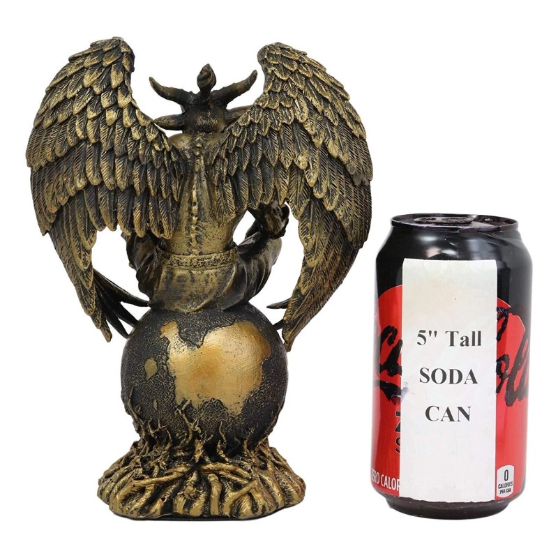 Sabbatic Goat The Thinker Baphomet Sitting On The Globe Statue