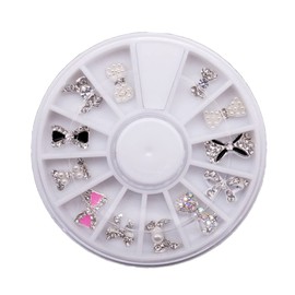 Ipetboom Nail Art Decoration Set 12pcs Alloy Nail Ornament Manicure Accessory Hairpin Stylish and Elegant