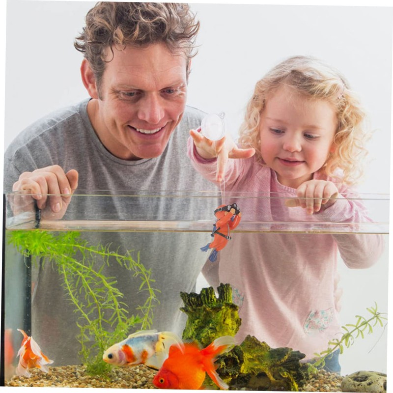 iplusmile 2pcs Floating Diver Figurine Cute Aquarium Diver Decor for