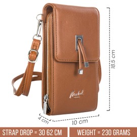 Mabel London Small Crossbody Bags for Women Mini Cell Phone Purses with Crossbody Strap Phone Wallet Purses Shoulder Bag (Daniella) - (Cream)