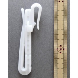 Sunrise Curtain [Made in Japan] 3.0 inches (75 mm) Adjuster Hook for Curtains, Pack of 10, Inspected