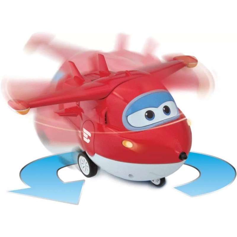 Super Wings Remote Control Jett Airplane Toy 360 Spin Easy