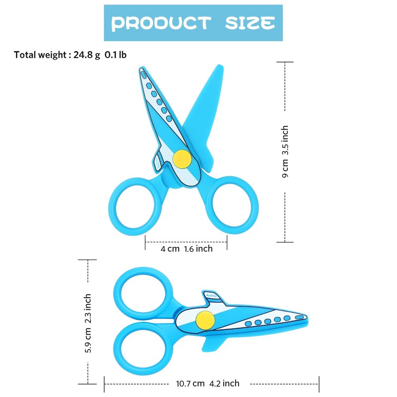 Asdirne Children Scissors, Kid Safety Scissor for Preschool Toddler, Arts