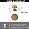 Yanxia Set of 12 Sleek Champagne Bronze Cabinet Knobs Cylindrical