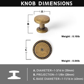 Yanxia Set of 12 Sleek Champagne Bronze Cabinet Knobs Cylindrical Stem Design with Studded Backplate – Modern Kitchen Drawer Handles Minimalist Dresser Hardware