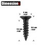 JQK #4 x 1/2" Black Screw, Flat Head Phillips Wood