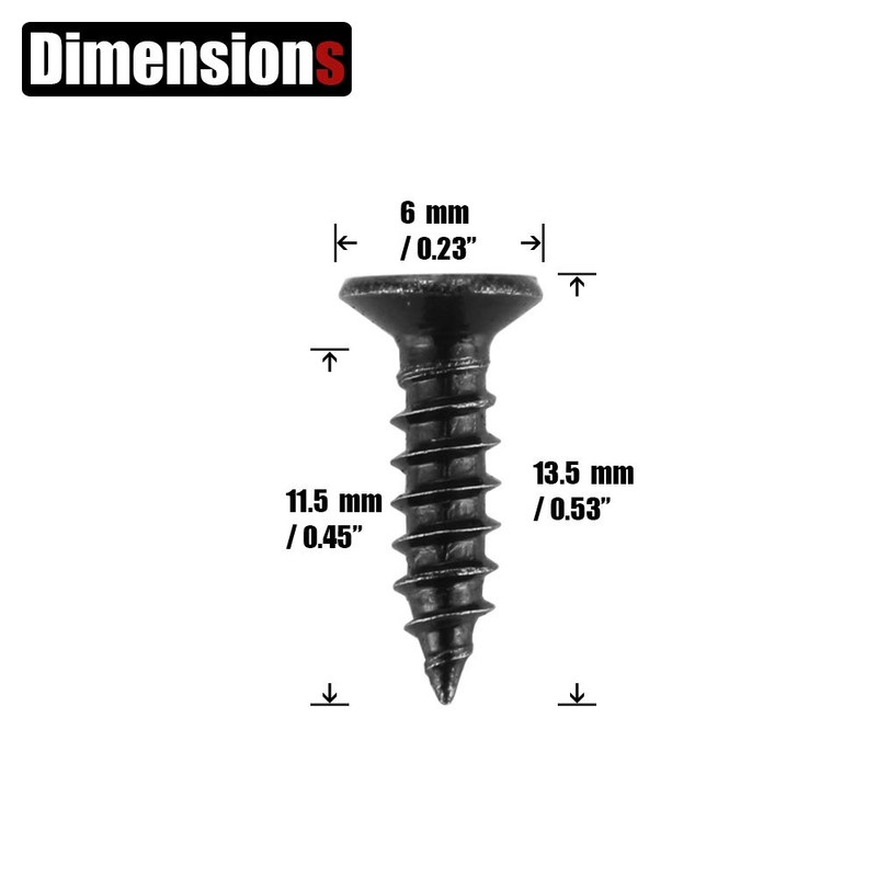JQK #4 x 1/2" Black Screw, Flat Head Phillips Wood