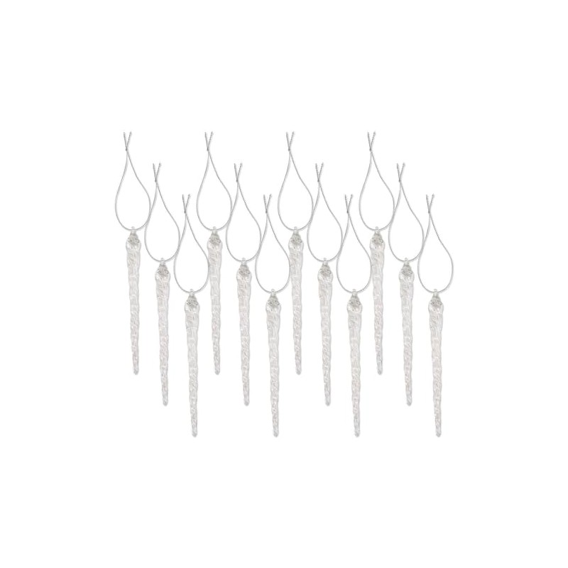 Lillian Vernon Twinkle™ Glass Icicle Ornaments - Set of 12,
