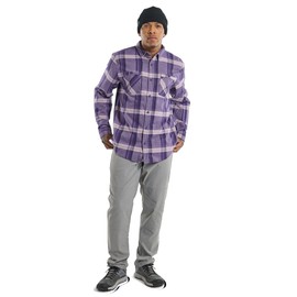 Burton Men's Standard Favorite Long Sleeve Flannel, Elderberry Sparse Plaid, Small