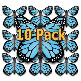 Butterflyers! Blue Monarch Flying Butterfly (10 Pack)