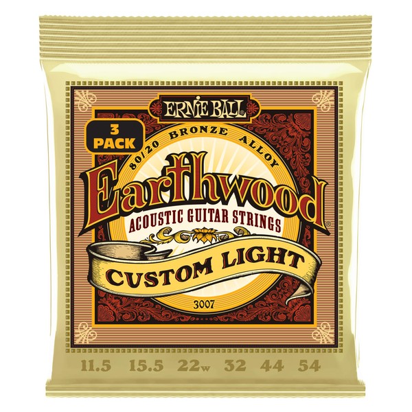 Ernie Ball Earthwood Custom Light 80/20 Bronze Acoustic Guitar Strings
