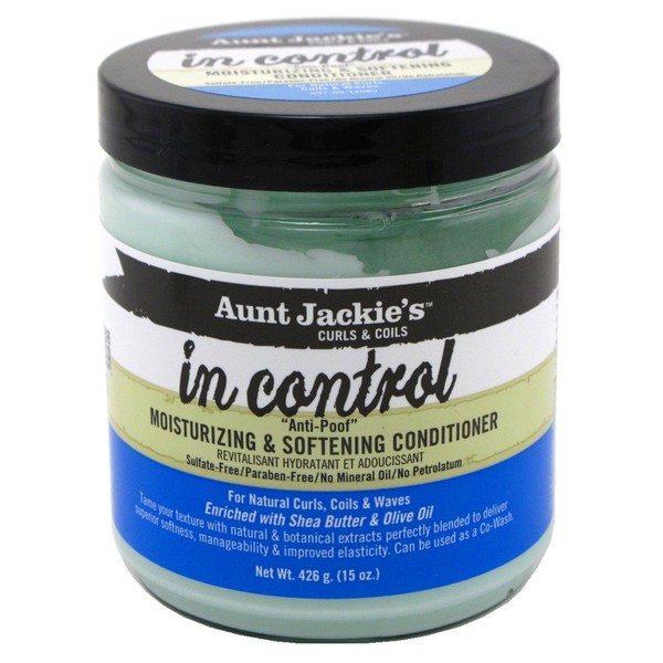 Aunt Jackies In Control Moisturizing & Softening Conditioner 15 Ounce Jar (443ml) (3 Pack)