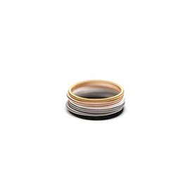 Emerson & Oliver- Mixed Metallics stainless steel spring Dia stacking Rings (All Mixed Metals)