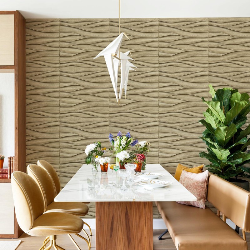 STICKGOO 3D Wall Panels for Interior Wall Decor, Wood 3D