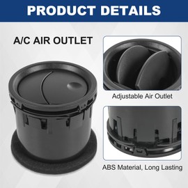 Front Interior Dashboard Louvre AC Heater Air Vent Compatible with Ford F-150 2004-2008 Lincoln Mark LT 2006-2008 Replacment for OE 8L3Z19893AA 4PCS(Black)