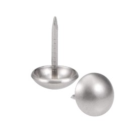 sourcing map Upholstery Nails 11 mm Round Head 17 mm Length Silver Pack of 50